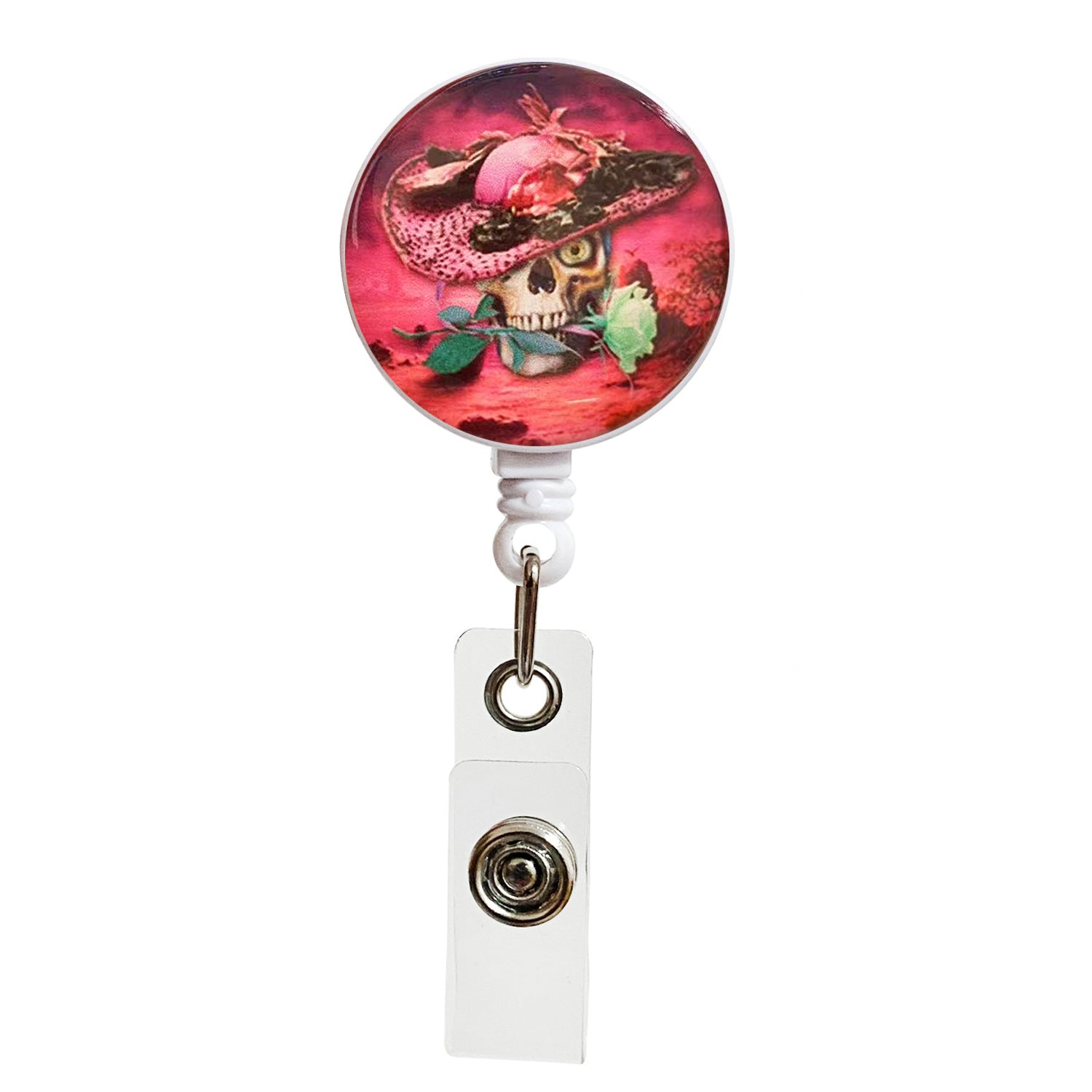 Wholesale Halloween Crystal Glass Skull Telescopic Keychain